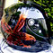 Hayabusa-Helm &middot; Perleffekt schwarz und Candy orange